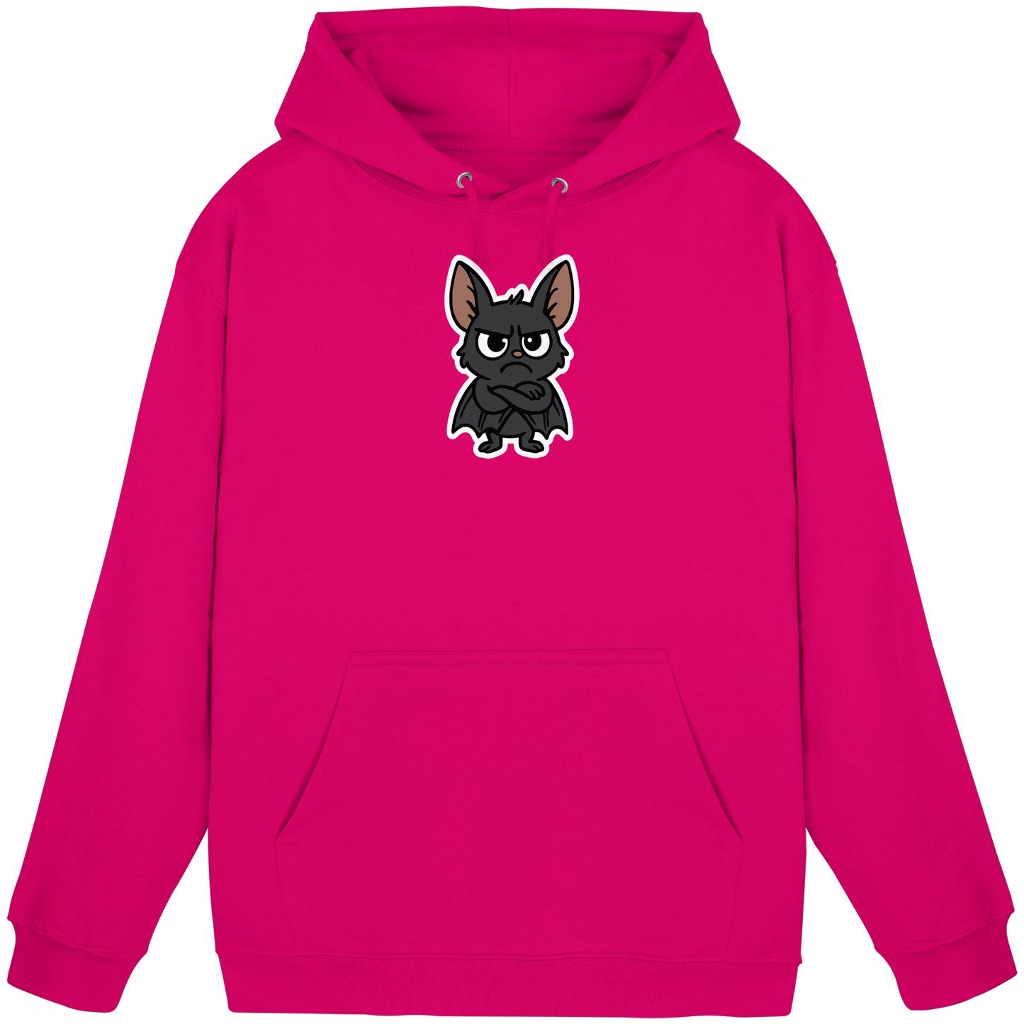 Fledermaus mit verschränkten Flügeln – Nachtmodus: Skepsis aktiv - Basic Unisex Hoodie