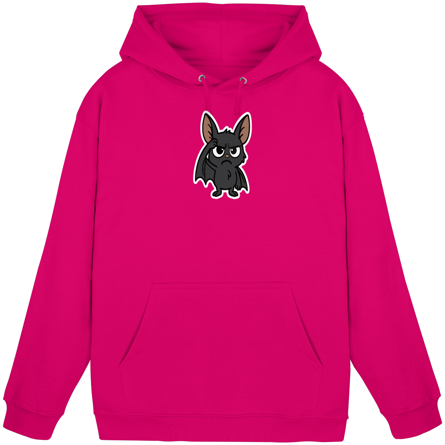 Fledermaus mit hochgezogener Braue – Nachtleben mit Meinung - Basic Unisex Hoodie