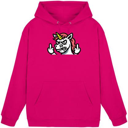 Einhorn mit Mittelfinger – Sag’s mit dem Horn - Basic Unisex Hoodie