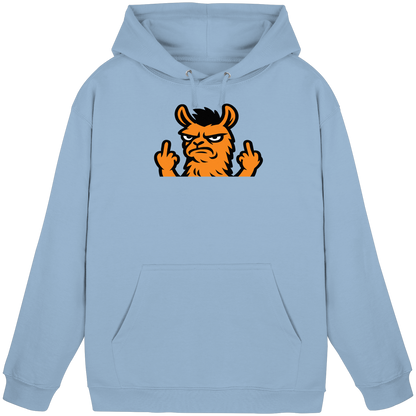 Lama mit Mittelfinger – Dein Mode-Statement gegen soziale Überforderung - Basic Unisex Hoodie