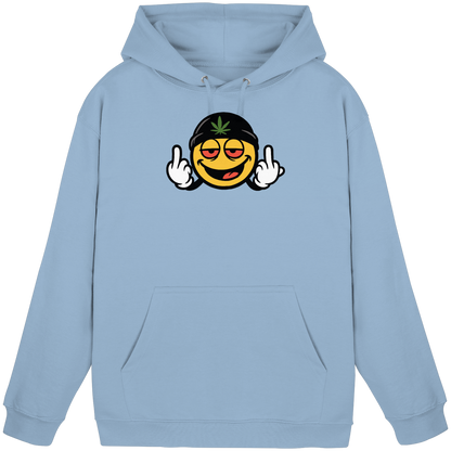 Smiley mit Mittelfinger – Lächeln. Ziehen. Grenzen setzen. - Basic Unisex Hoodie