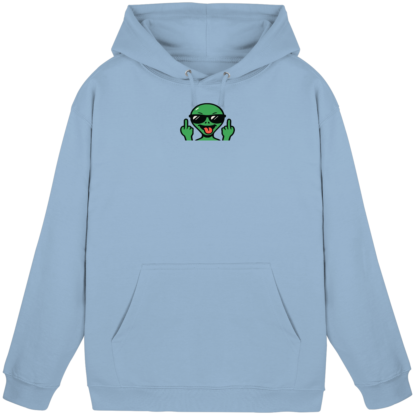 Alien mit Mittelfinger – Grüße vom Planeten Genervt - Basic Unisex Hoodie