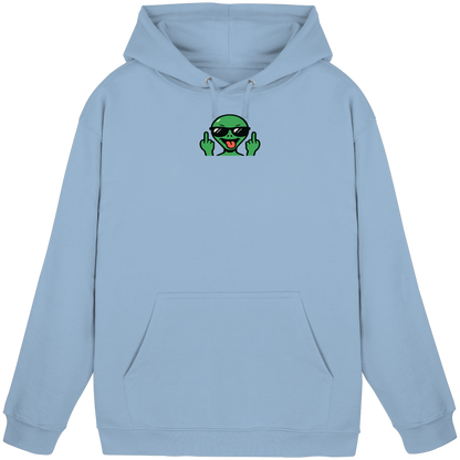 Alien mit Mittelfinger – Grüße vom Planeten Genervt - Basic Unisex Hoodie