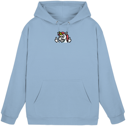 Einhorn mit Mittelfinger – Sag’s mit dem Horn - Basic Unisex Hoodie