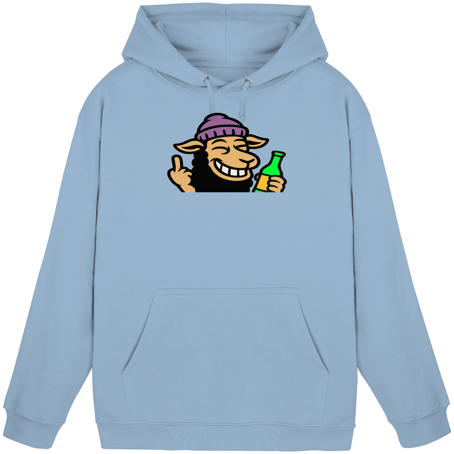 Schaf mit Mittelfinger im Partymodus – Dancefloor? Nur wenn’s brennt - Basic Unisex Hoodie