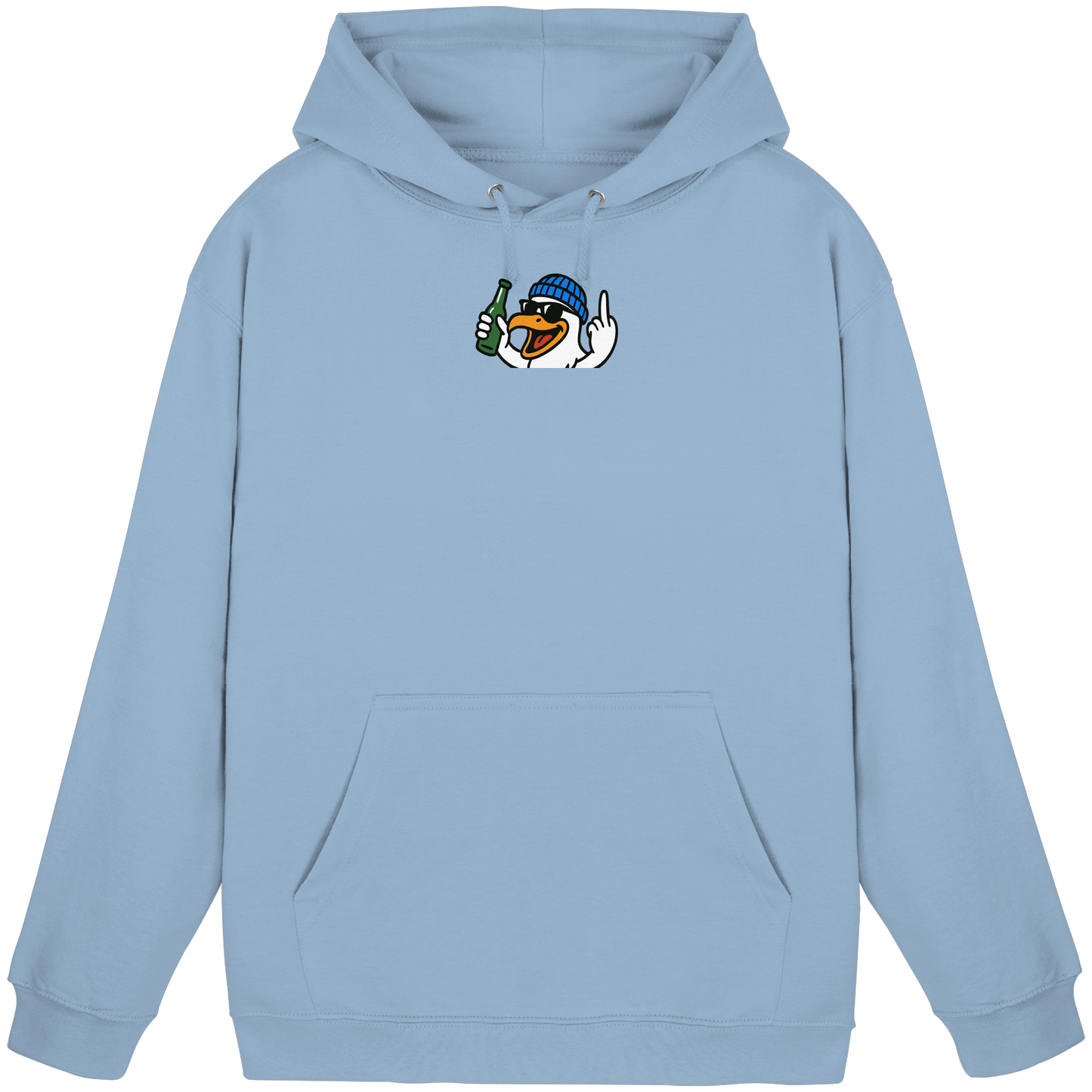 Möwe mit Mittelfinger – Der fliegende Cocktail der Verweigerung - Basic Unisex Hoodie