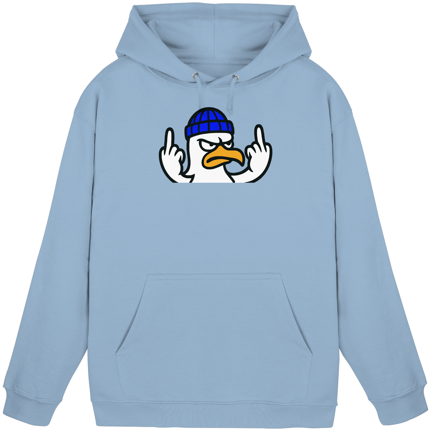 Möwe mit Mittelfinger – Kein Bock, keine Diskussionen - Basic Unisex Hoodie