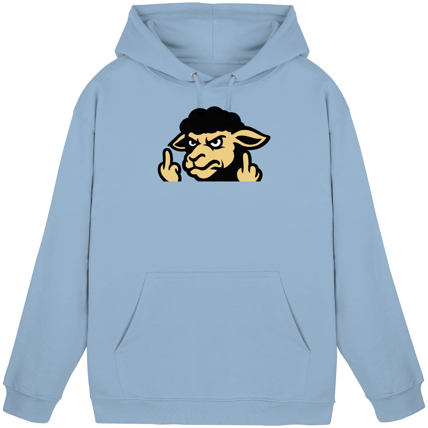 Schwarzes Schaf mit Mittelfinger – Für alle, die nicht dazugehören wollen - Basic Unisex Hoodie