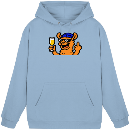 Lama mit Mittelfinger – Der ultimative Stoppschild für Laberer - Basic Unisex Hoodie