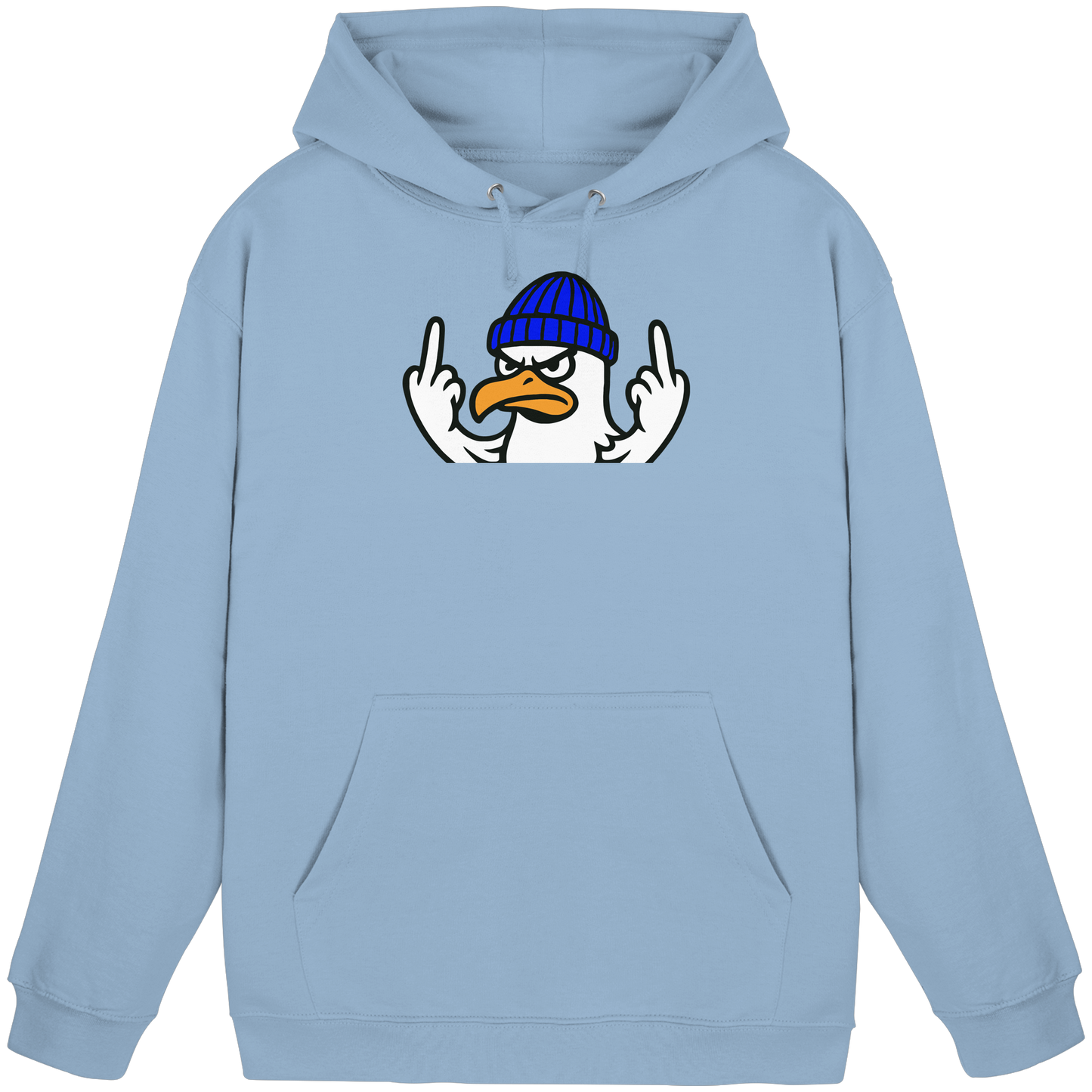 Möwe mit Mittelfinger – Vogel zeigen, Stil behalten  - Basic Unisex Hoodie