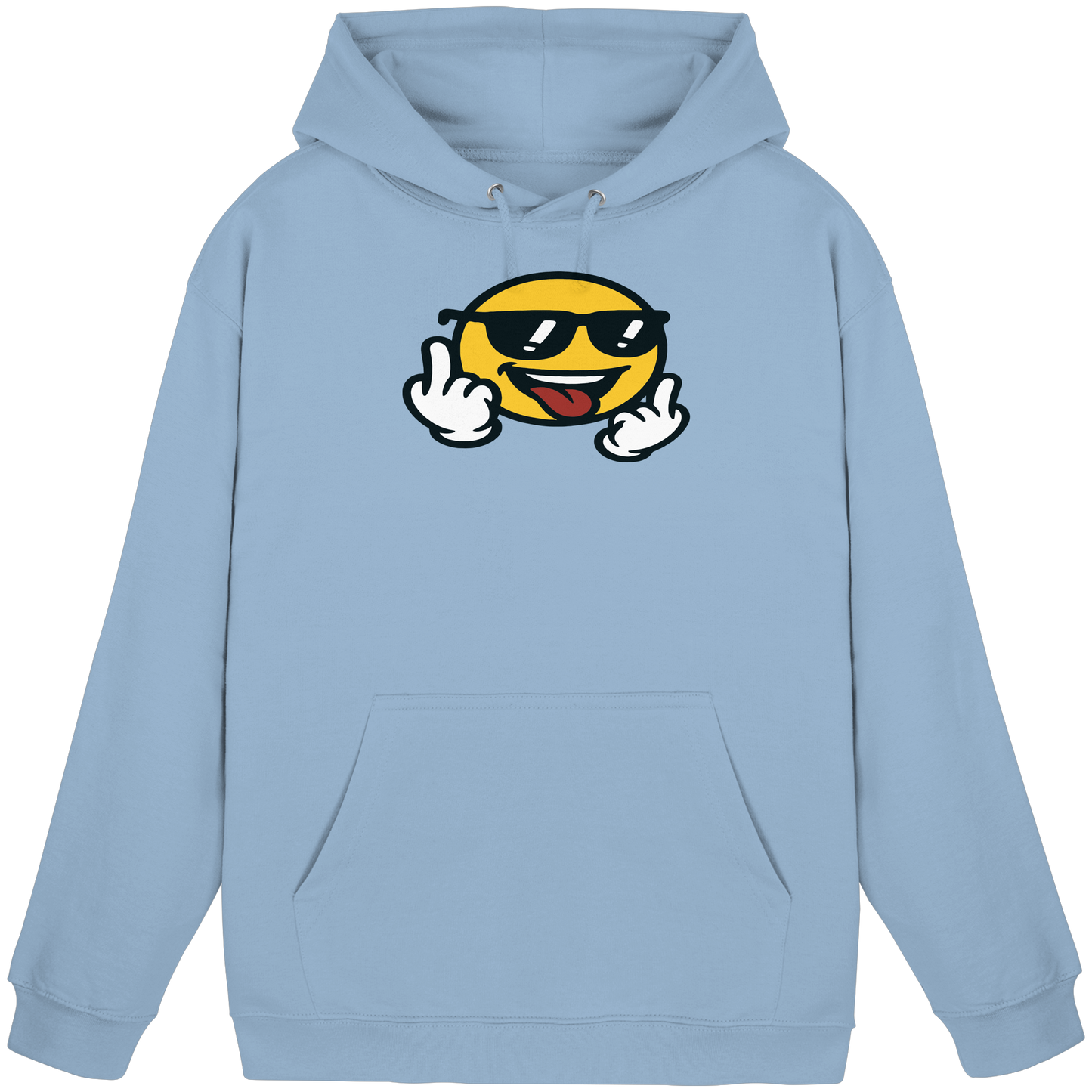 Smiley mit Mittelfinger – Der freundlichste Mittelfinger der Welt - Basic Unisex Hoodie