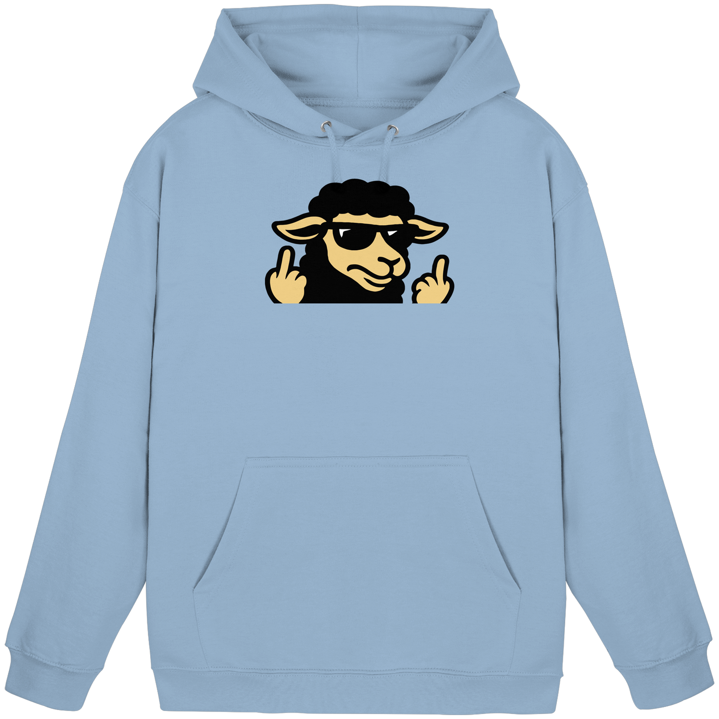 Schwarzes Schaf mit Mittelfinger – Schluss mit Nettigkeit - Basic Unisex Hoodie