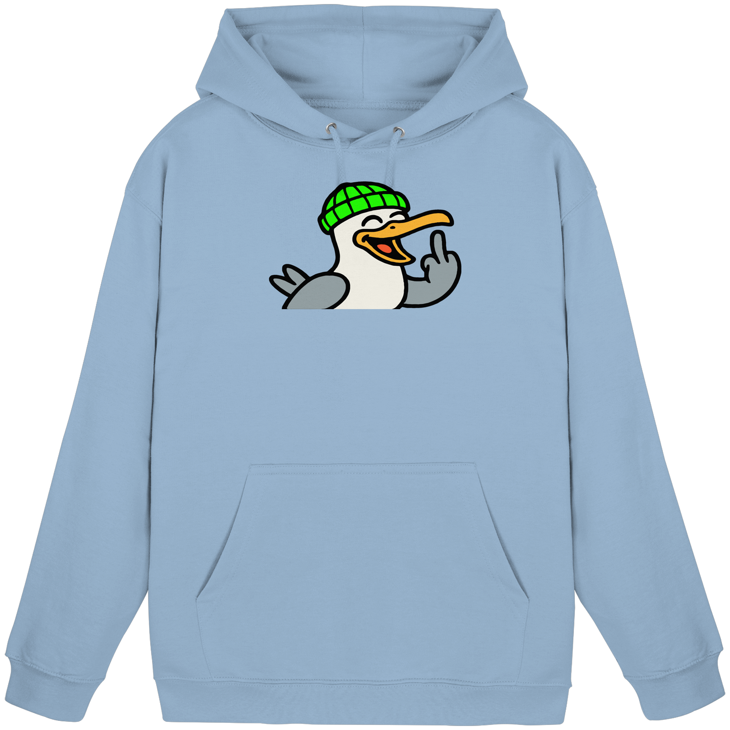 Möwe mit Mittelfinger – Wenn Höflichkeit keine Option mehr ist - Basic Unisex Hoodie