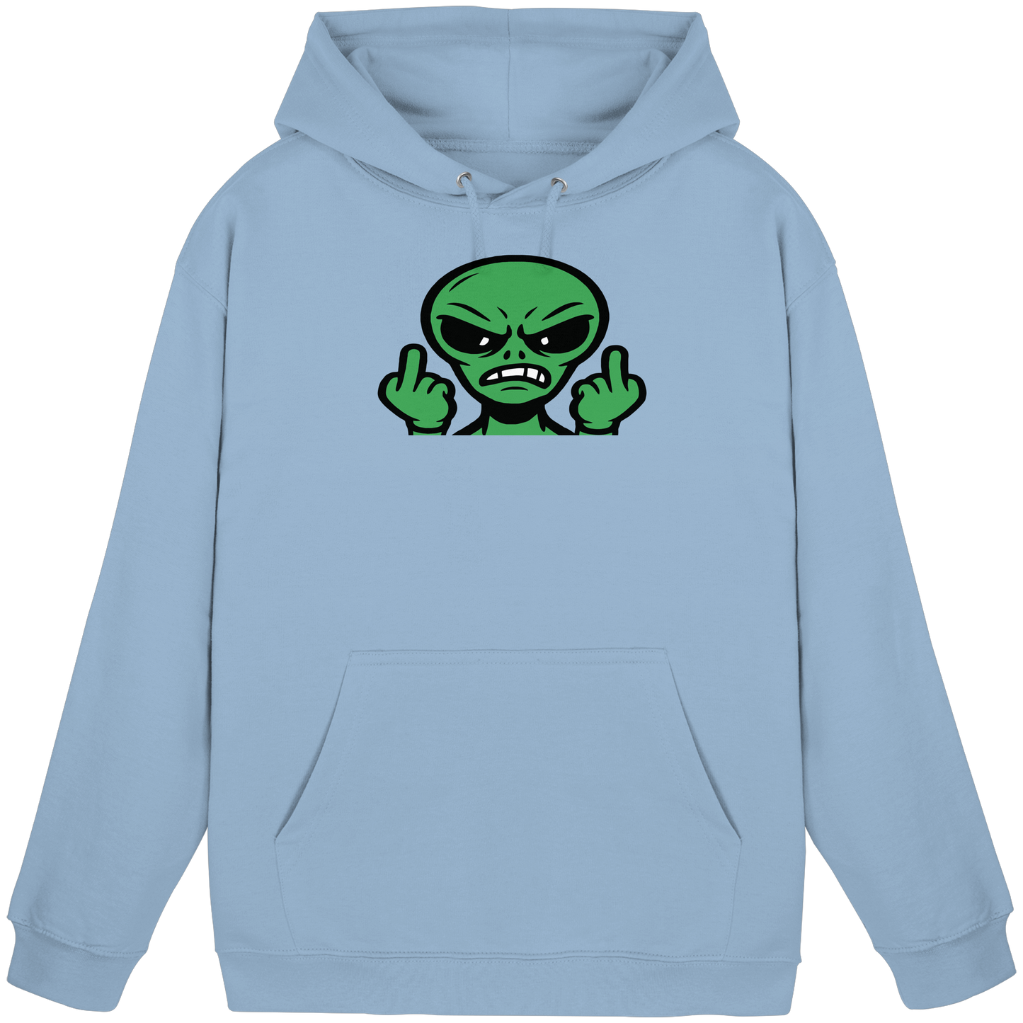 Alien mit Mittelfinger – Kontakt abgebrochen - Basic Unisex Hoodie