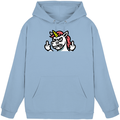 Einhorn mit Mittelfinger – Sag’s mit dem Horn - Basic Unisex Hoodie