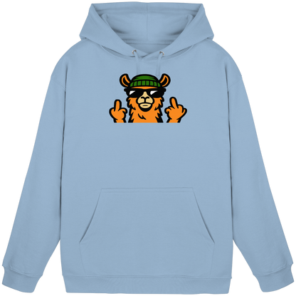 Lama mit Mittelfinger – Dein freches Statement gegen nervige Fragen und blöde Menschen - Basic Unisex Hoodie