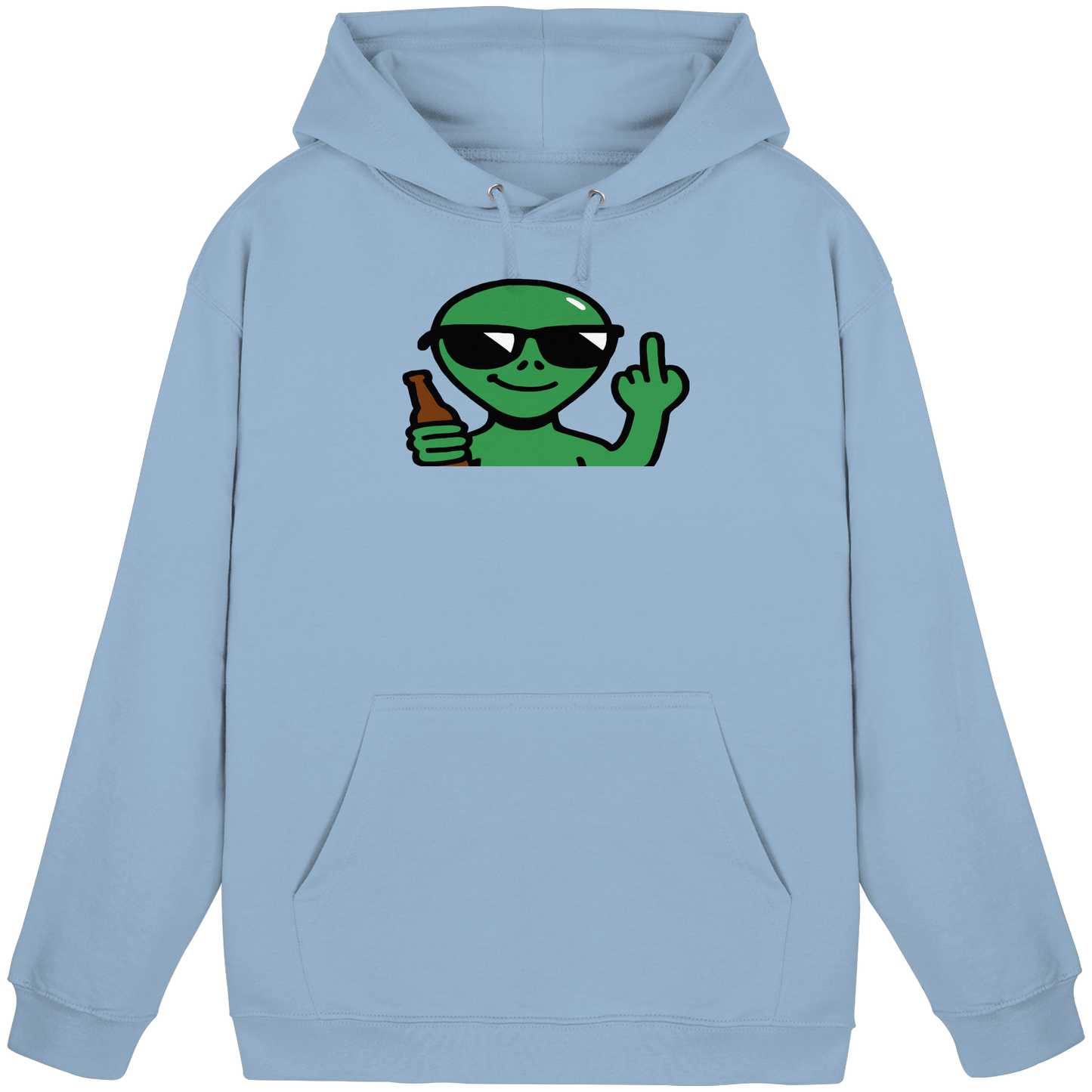 Alien mit Mittelfinger – Der Club gehört den Sternen - Basic Unisex Hoodie