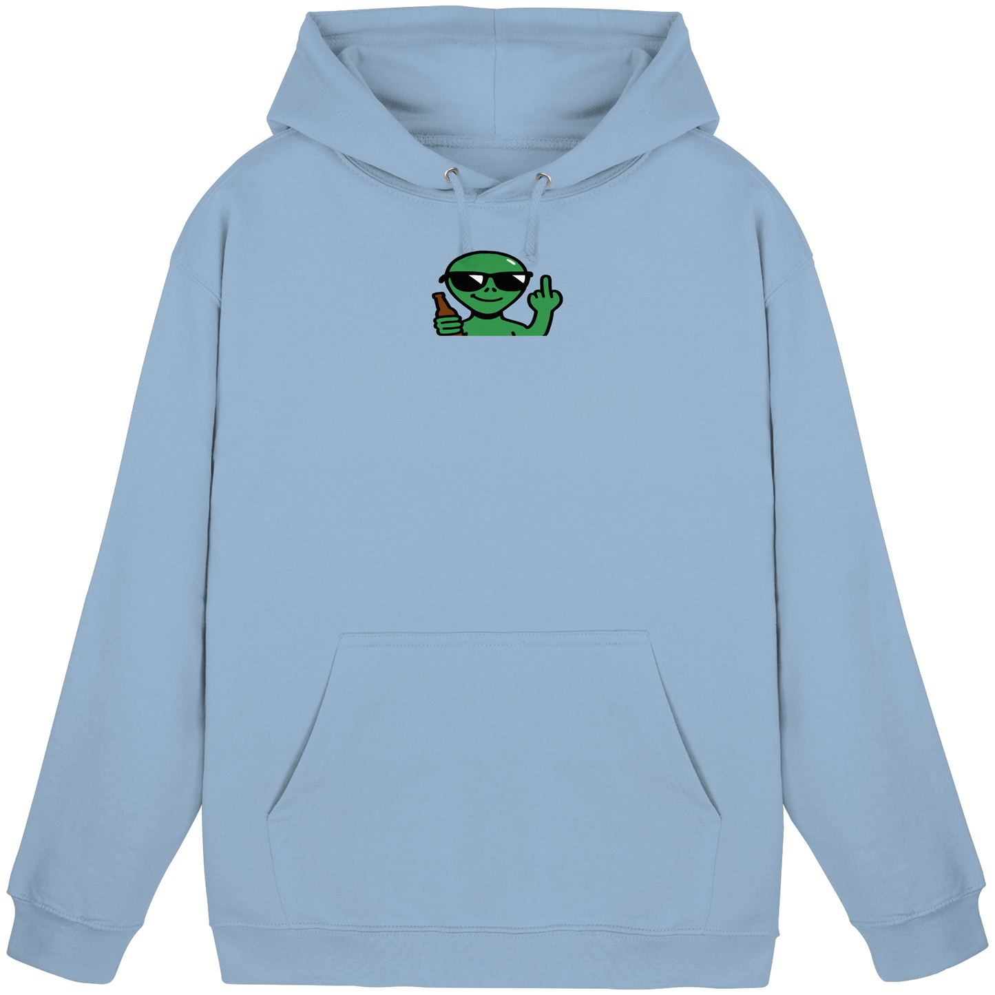 Alien mit Mittelfinger – Der Club gehört den Sternen - Basic Unisex Hoodie