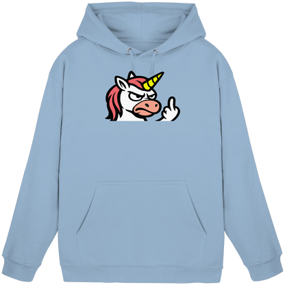 Einhorn mit Mittelfinger – Magie war gestern, jetzt kommt Klartext - Basic Unisex Hoodie