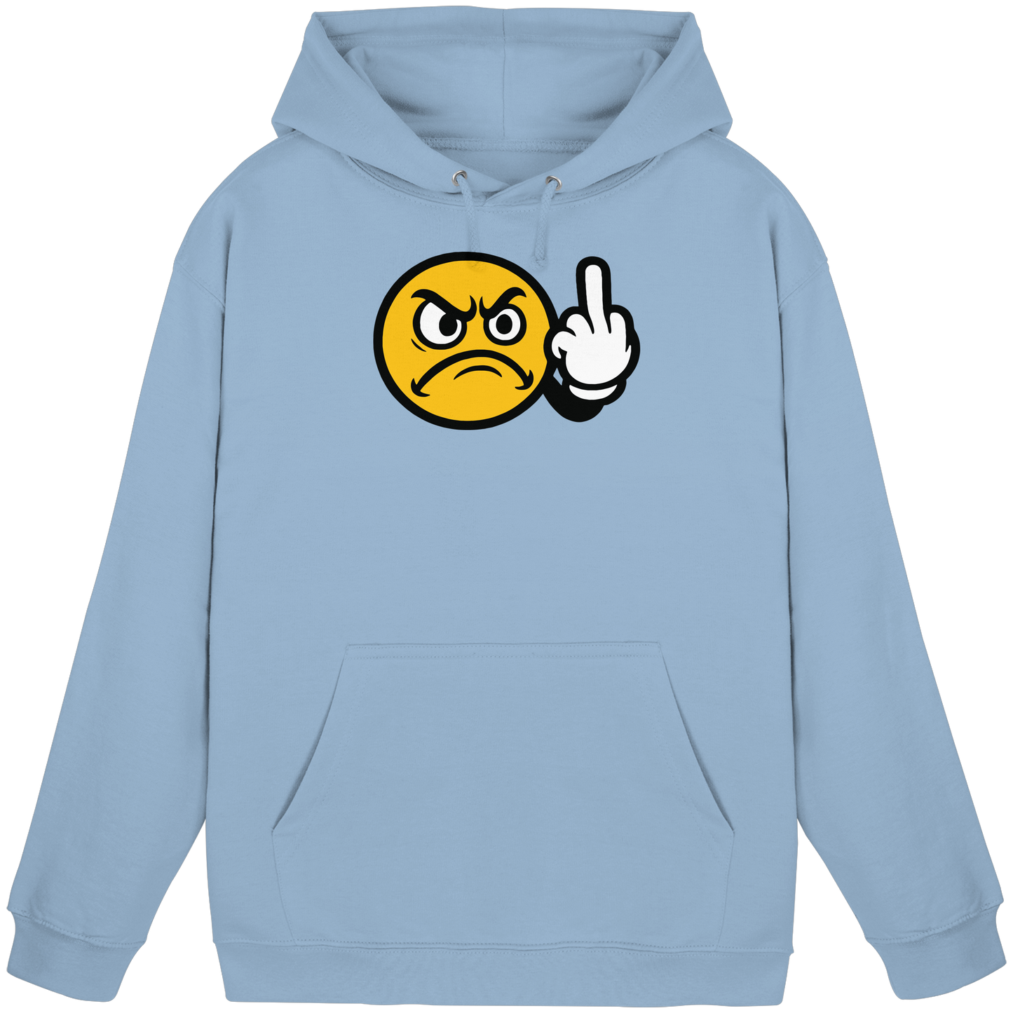 Smiley mit Mittelfinger – Dein stilles „Nope“ mit Gesicht - Basic Unisex Hoodie