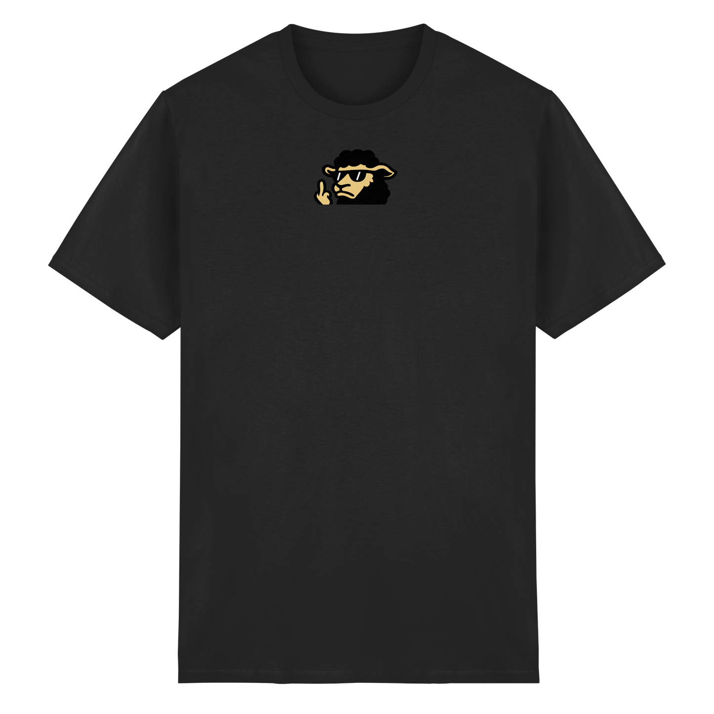 Schwarzes Schaf mit Mittelfinger – Lieber auffallen als mitlaufen - Heavy Cotton T-Shirt