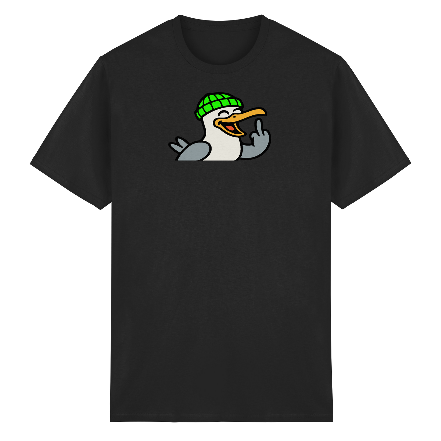 Möwe mit Mittelfinger – Wenn Höflichkeit keine Option mehr ist - Heavy Cotton T-Shirt