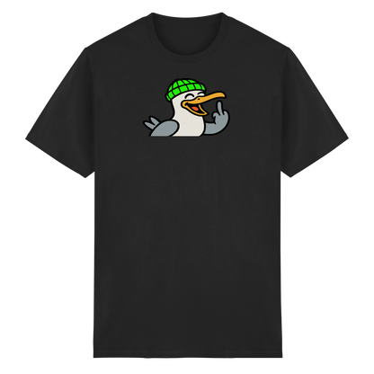 Möwe mit Mittelfinger – Wenn Höflichkeit keine Option mehr ist - Heavy Cotton T-Shirt