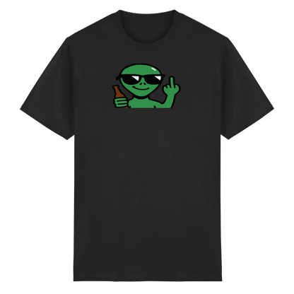 Alien mit Mittelfinger – Der Club gehört den Sternen - Heavy Cotton T-Shirt