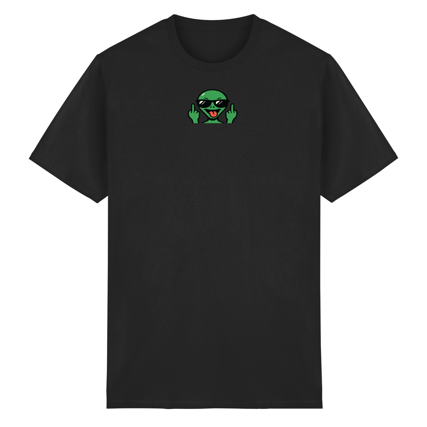 Alien mit Mittelfinger – Grüße vom Planeten Genervt - Heavy Cotton T-Shirt