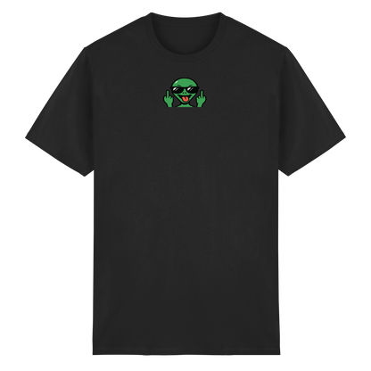 Alien mit Mittelfinger – Grüße vom Planeten Genervt - Heavy Cotton T-Shirt