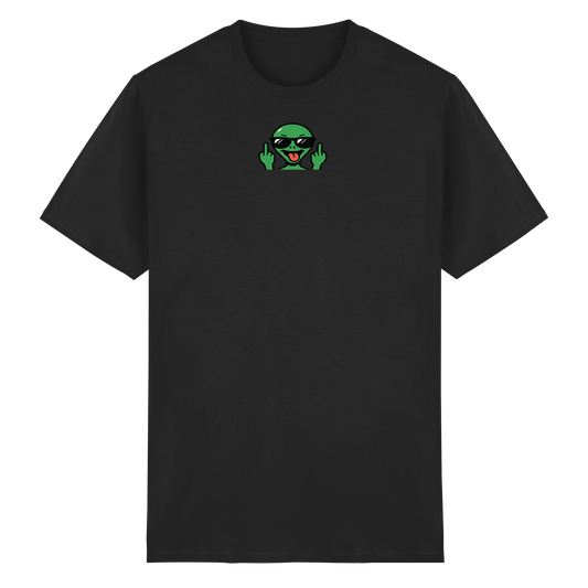 Alien mit Mittelfinger – Grüße vom Planeten Genervt - Heavy Cotton T-Shirt