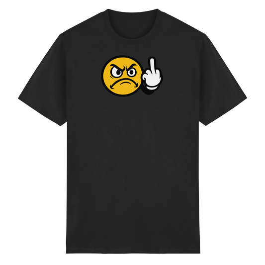 Smiley mit Mittelfinger – Dein stilles „Nope“ mit Gesicht - Heavy Cotton T-Shirt