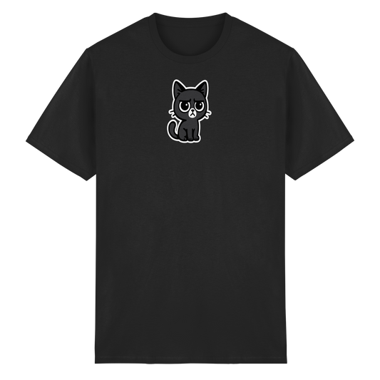Schwarze Katze mit trotzigen Blick – Management-Ebene: Katze - Heavy Cotton T-Shirt