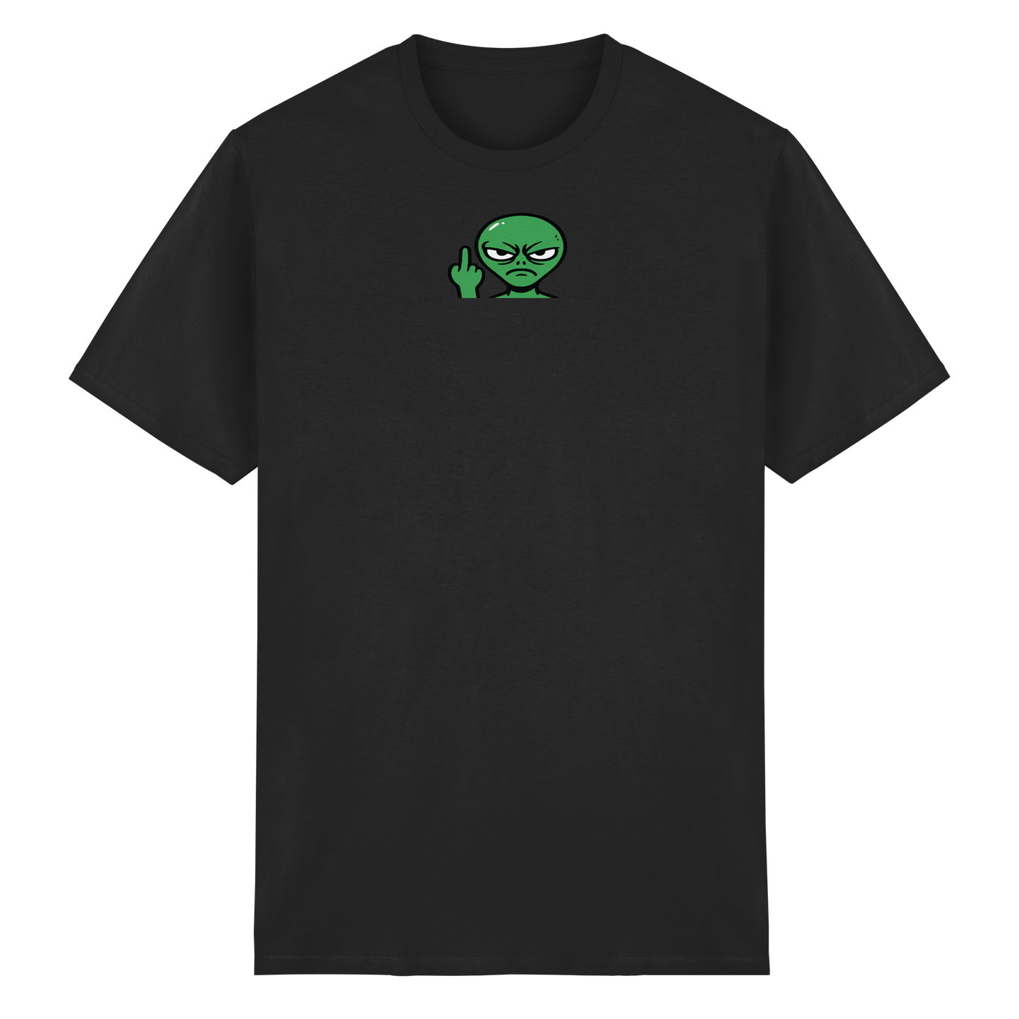 Alien mit Mittelfinger – Erdleben ist kein Ponyhof - Heavy Cotton T-Shirt