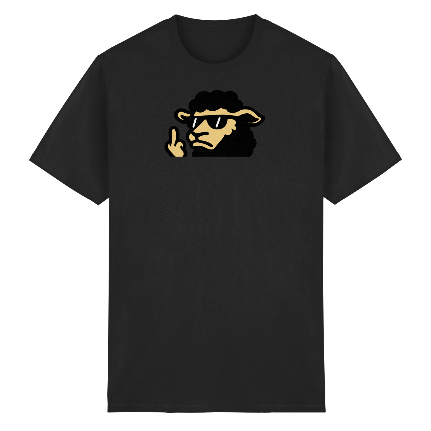 Schwarzes Schaf mit Mittelfinger – Lieber auffallen als mitlaufen - Heavy Cotton T-Shirt