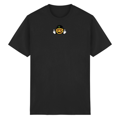 Smiley mit Mittelfinger – Lächeln. Ziehen. Grenzen setzen. - Heavy Cotton T-Shirt