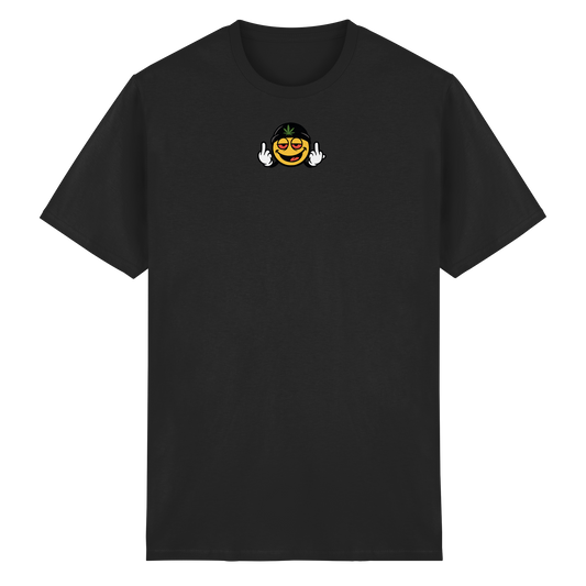 Smiley mit Mittelfinger – Lächeln. Ziehen. Grenzen setzen. - Heavy Cotton T-Shirt