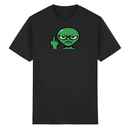 Alien mit Mittelfinger – Erdleben ist kein Ponyhof - Heavy Cotton T-Shirt