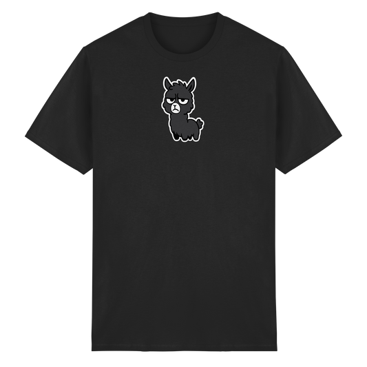 Alpaka mit Augenrollen & hochgezogener Lippe – Bitte nicht heute, Mensch - Heavy Cotton T-Shirt