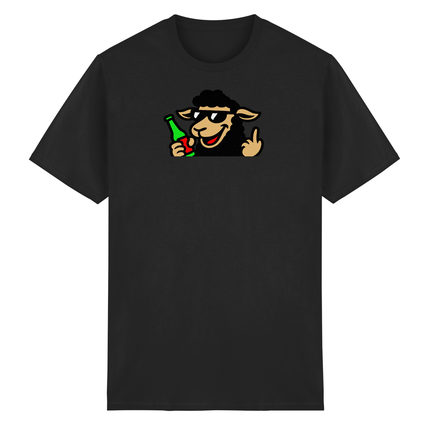 Schaf mit Mittelfinger im Partymodus – Zu viel Konfetti, zu wenig Geduld - Heavy Cotton T-Shirt