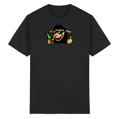 Schaf mit Mittelfinger im Partymodus – Zu viel Konfetti, zu wenig Geduld - Heavy Cotton T-Shirt