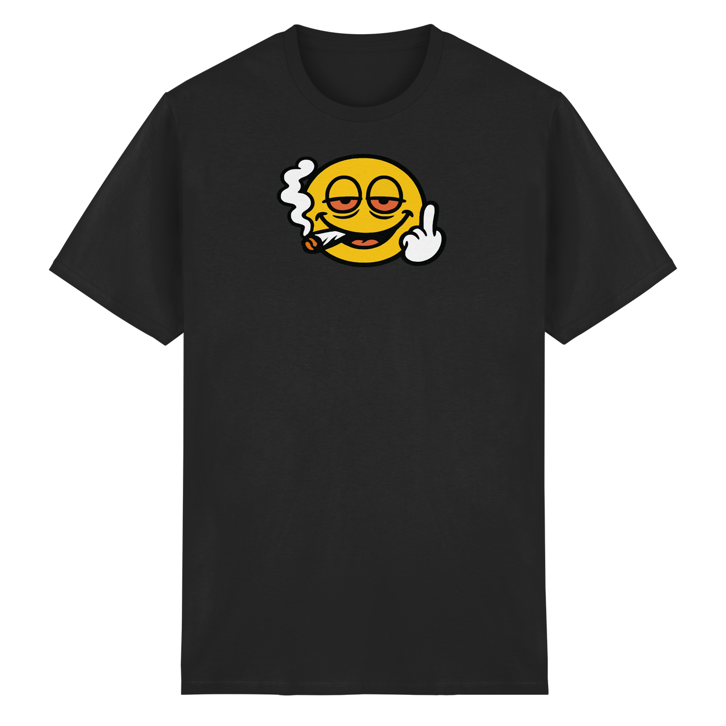 Smiley mit Mittelfinger – Wie ein Joint, nur zum Anziehen - Heavy Cotton T-Shirt