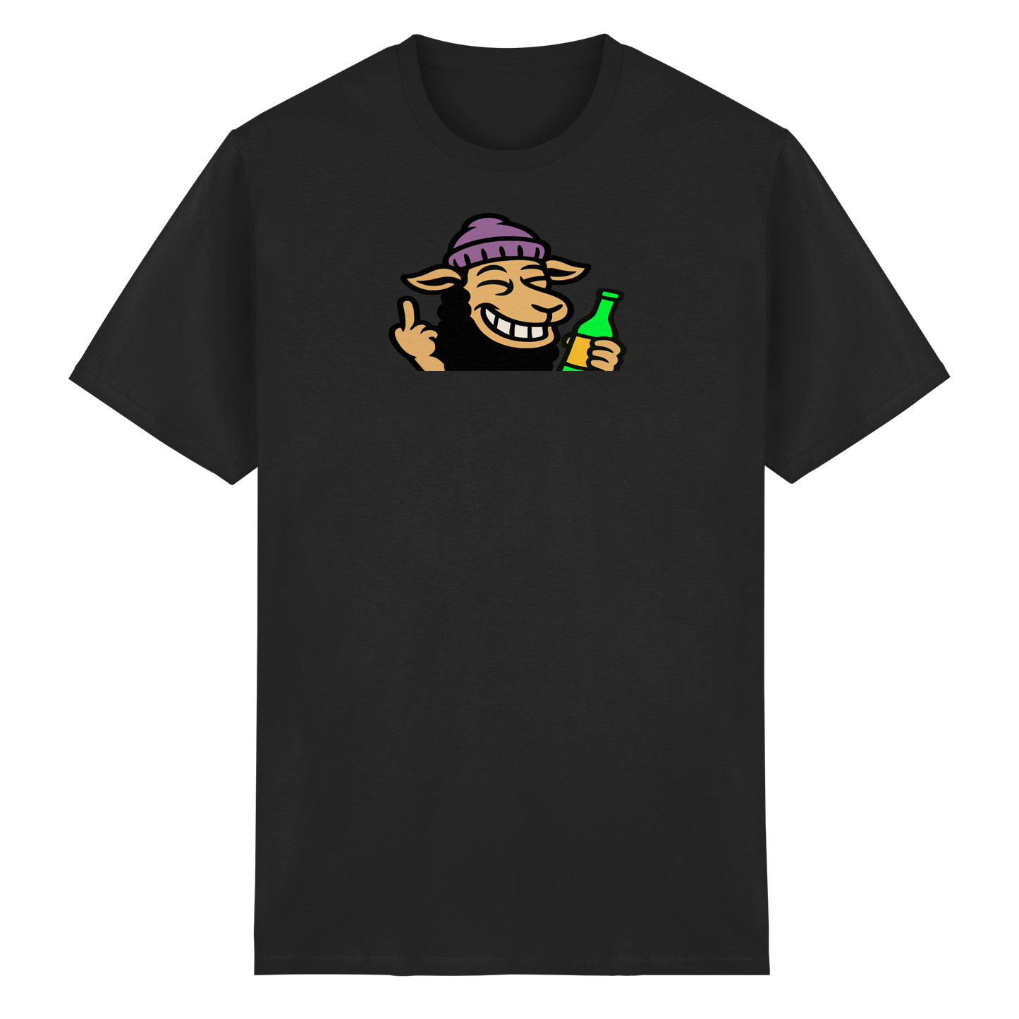 Schaf mit Mittelfinger im Partymodus – Dancefloor? Nur wenn’s brennt - Heavy Cotton T-Shirt