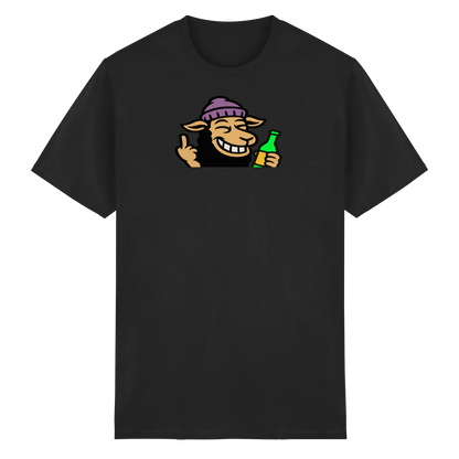 Schaf mit Mittelfinger im Partymodus – Dancefloor? Nur wenn’s brennt - Heavy Cotton T-Shirt