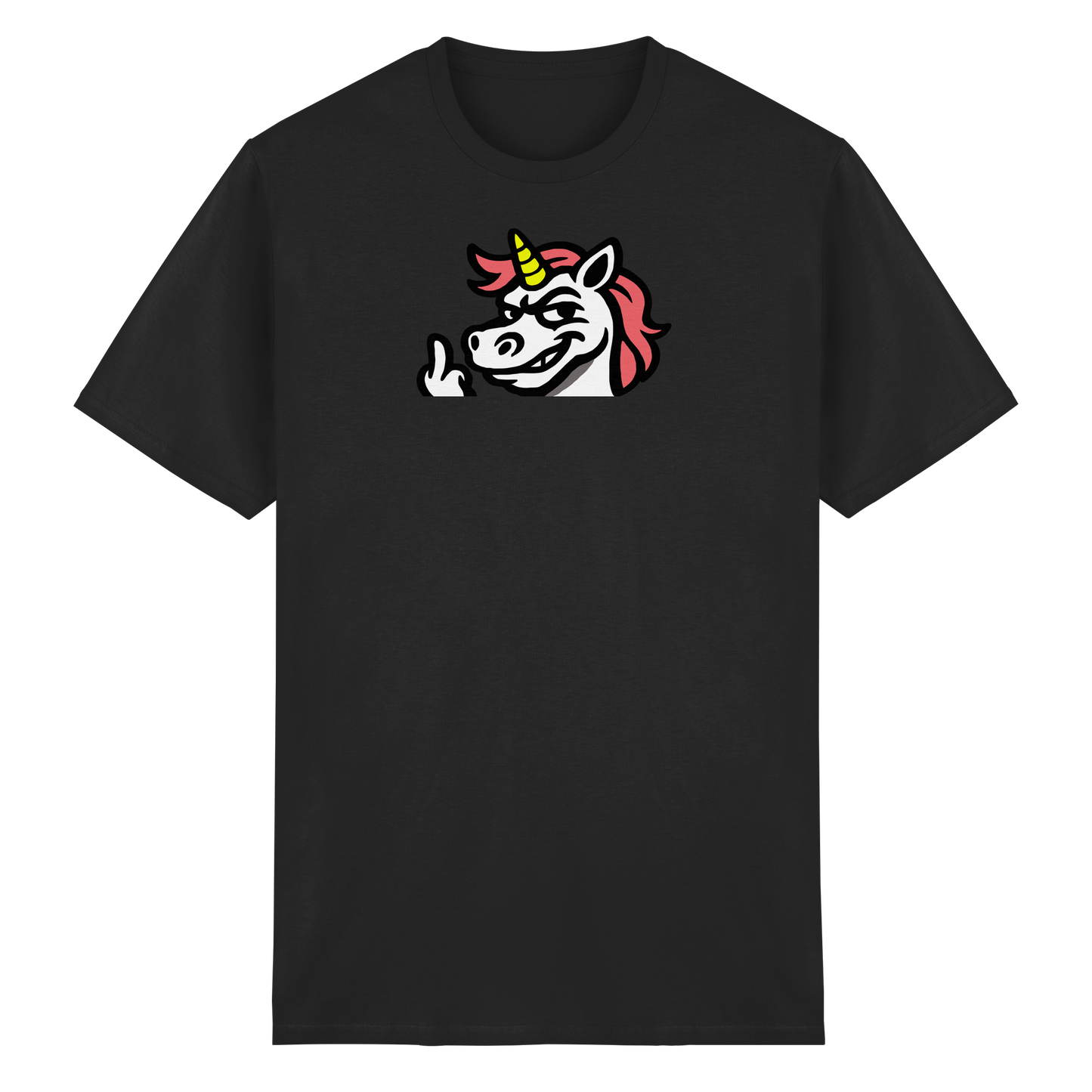 Einhorn mit Mittelfinger – Zu süß zum Ertragen, zu frech zum Ignorieren - Heavy Cotton T-Shirt