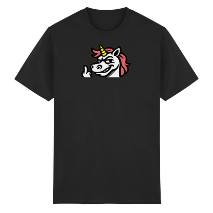 Einhorn mit Mittelfinger – Zu süß zum Ertragen, zu frech zum Ignorieren - Heavy Cotton T-Shirt