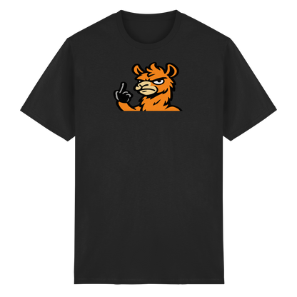 Lama mit Mittelfinger – Meditation auf Abwehrmodus - Heavy Cotton T-Shirt