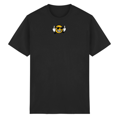 Smiley mit Mittelfinger – Nett lächeln. Weitergehen. - Heavy Cotton T-Shirt