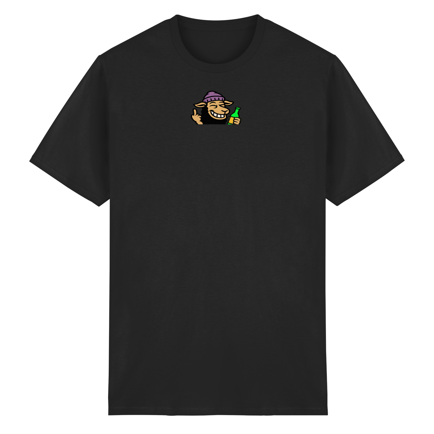 Schaf mit Mittelfinger im Partymodus – Dancefloor? Nur wenn’s brennt - Heavy Cotton T-Shirt