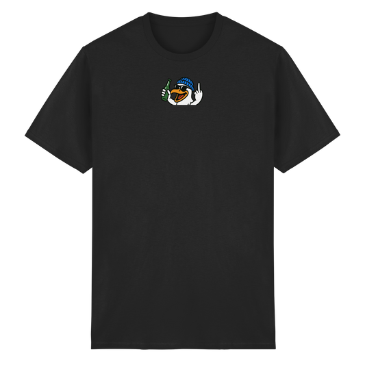 Möwe mit Mittelfinger – Der fliegende Cocktail der Verweigerung - Heavy Cotton T-Shirt